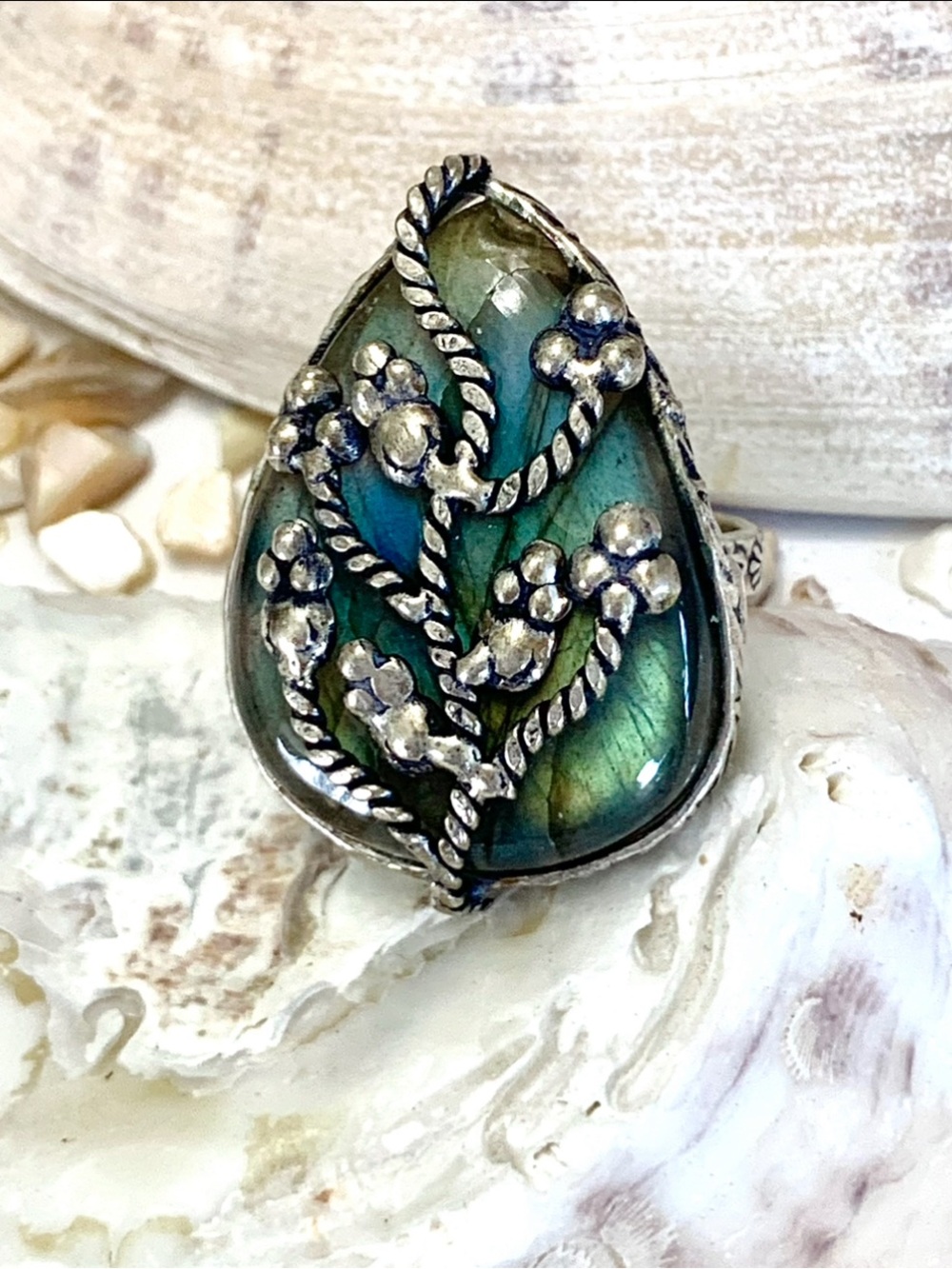 Artisan Labradorite Silver Ring